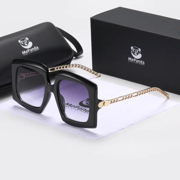Women's Black Retro Sunglasses