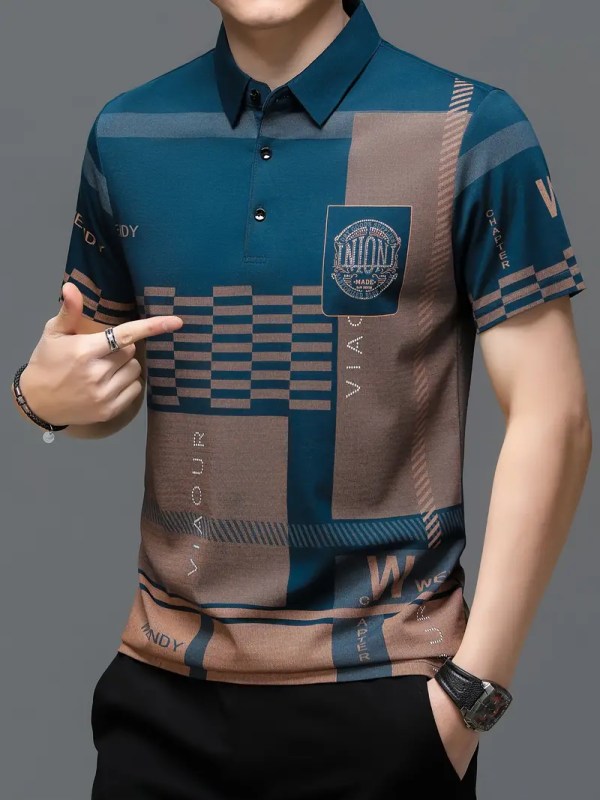 Men's Geometric Pattern T-Shirts